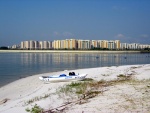 Picure of my Canoe with Punggol at the back