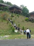 First climb up the long flight of steps to our dorm