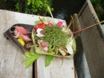 Daily offering use by the people in Bali in the morning
