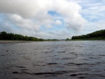 River leading out to sea