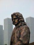 Closeup of Newton, Suntec Towers at background